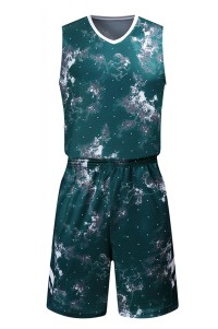 SKWTV029 custom camouflage basketball shirt suit moisture wicking sweater manufacturer